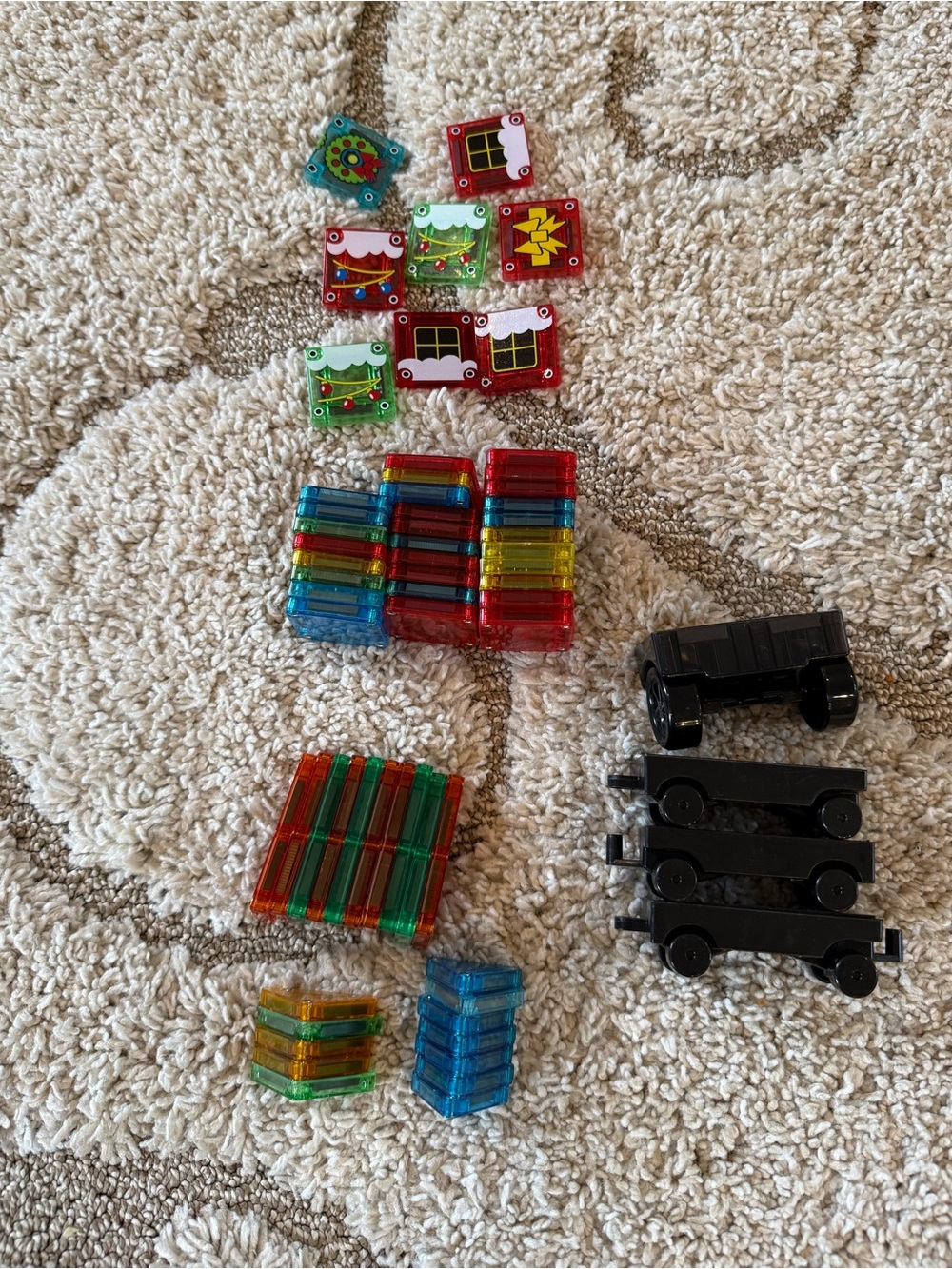 63 Micro Magna-tiles and Cars Lot